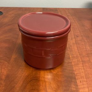 Red Longaberger Small Crock